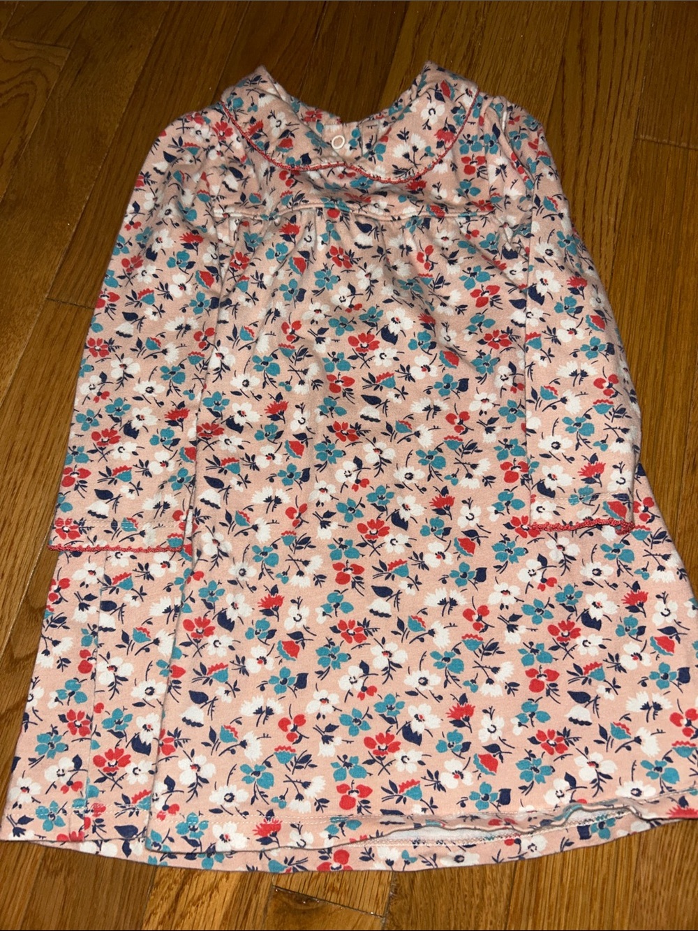 Baby Boden Floral Pink Long Sleeve Dress